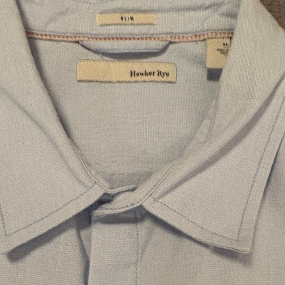 Hawker Rye Men's Light Blue Casual Button Down Shirt